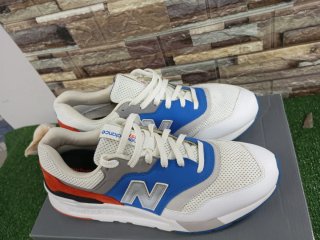 New Balance Scarpe Uomo Sneakers Blu Grigio Aranci