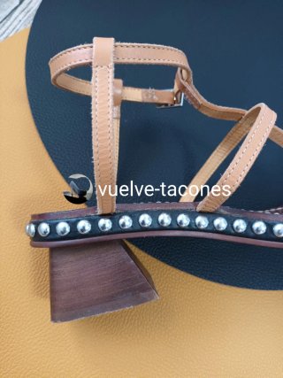 Sandalias de piel con tachuelas ♡TOPSHOP * núm. 37