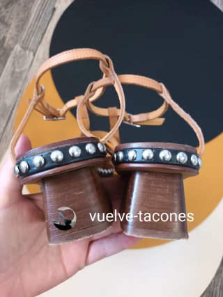 Sandalias de piel con tachuelas ♡TOPSHOP * núm. 37