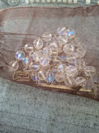 Rosario de cristal transparente