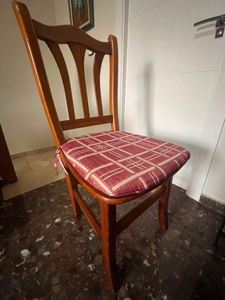 Mesa redonda madera 90cm + 2 sillas