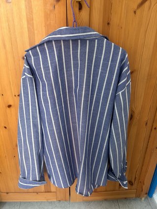 Camisa Shein Rayas Azul Talla M