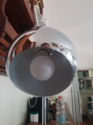 Lampada anni '70 marmo metallo