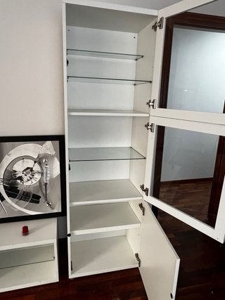 Mueble modular salón blanco