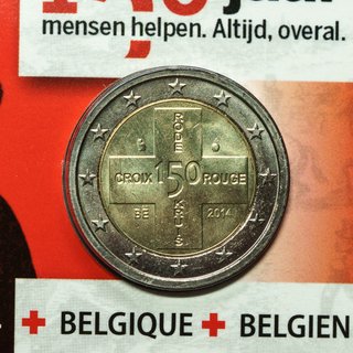 Moneda Coincard 2 € Bélgica 2014 Conmemorativos
