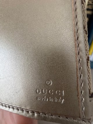 Cartera Gucci Original Beige y Dorada