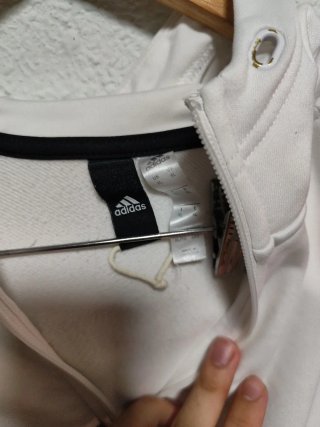Sudadera Adidas Blanca Media Cremallera