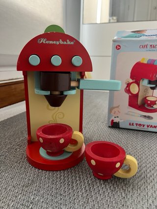 Cafetera de juguete de madera Honeybake