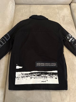 Chaqueta Zara Negra Estampada