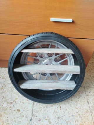 Marco para Hot Wheels de madera y metal