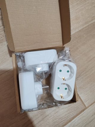 Adaptador Enchufe Doble Blanco