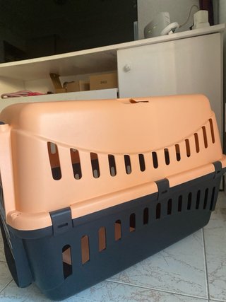 Transportín Perro Negro y Naranja. 54x37x25