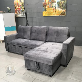 Sofá-cama chaise longue con arcón