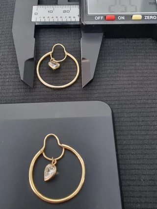 Pendientes Aro Oro 14/20 kt Corazón