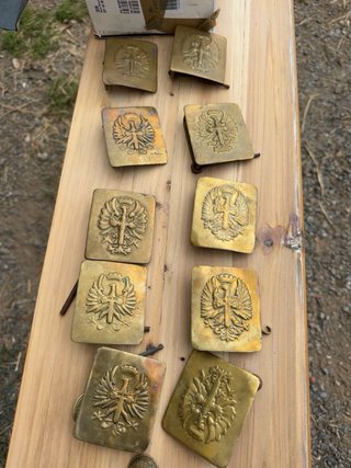 Lote Hebillas y Botones Militares Antiguos