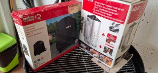 Barbacoa Weber One Touch 57cm Negra, con funda.
