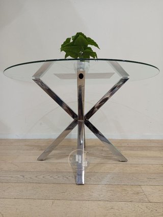 Mesa Redonda de Cristal Templado