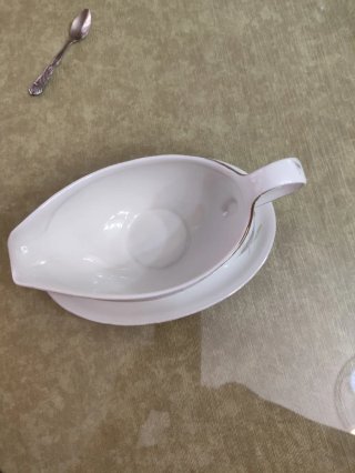 Salsera de porcelana Bavaria con plato