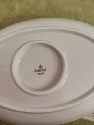 Salsera de porcelana Bavaria con plato