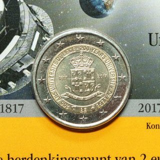 Moneda Coincard 2 € Bélgica 2017 Conmemorativos