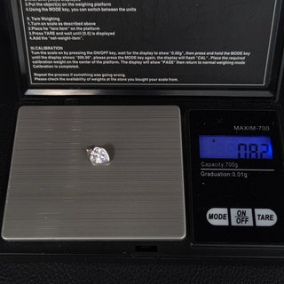 Colgante Corazón, oro blanco 18k con Piedra 0,82gr