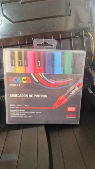 Set 8 Rotuladores Posca PC5M Colores Básicos