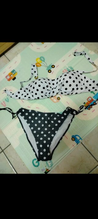 Bikini vintage pois taglia XL