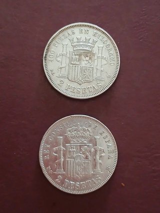 5 Monedas de Plata Españolas