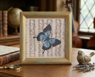 Cuadro Mariposa Partitura Decorativo