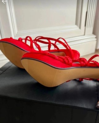 Sandalias Paula Soler Rojas con Brillantes