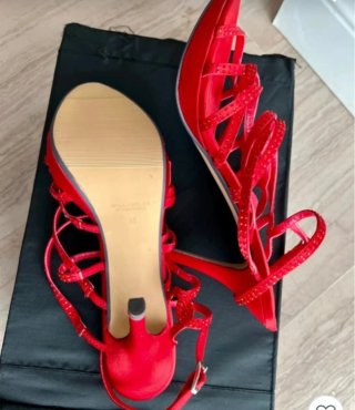 Sandalias Paula Soler Rojas con Brillantes