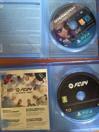 FC 24 y Overwatch Legendary Edition PS4