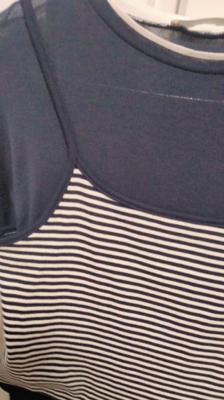 Camiseta efecto triple rayas