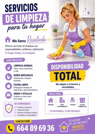 Servicios de limpieza de hogar