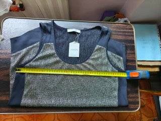 Maglia da Sera Argentata e inserti neri