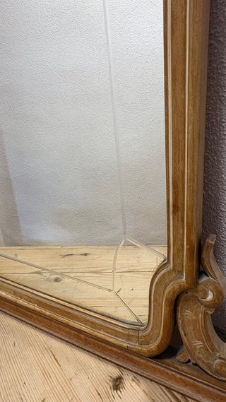 Espejo antiguo madera tallada
