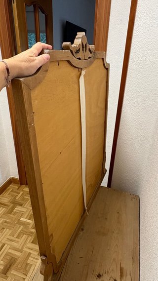 Espejo antiguo madera tallada