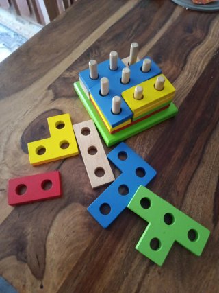 Juguete de madera puzzle educativo
