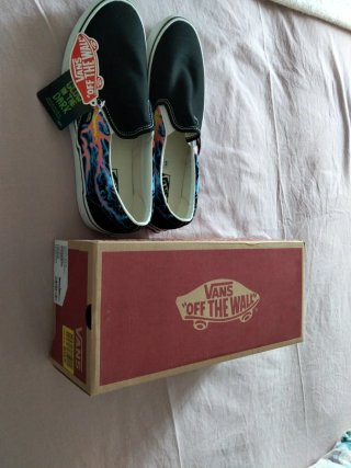 Zapatos Vans Classic Hombre Negro Multicolor
