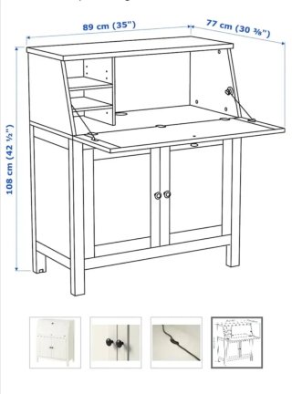 Escritorio Secreto IKEA HEMNES madera