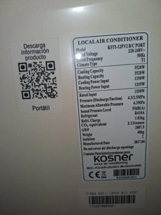 Aire Acondicionado Portátil sin instalación
