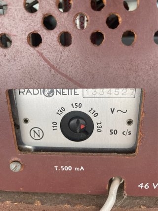 Radio Radionette  Vintage Marrón y Negro