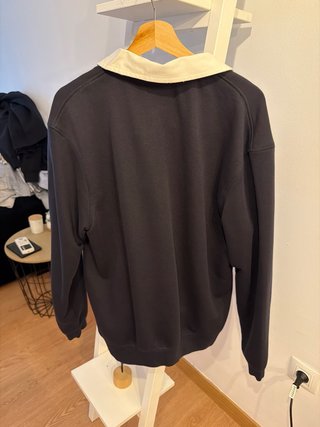 Polo manga larga Zara negro y blanco