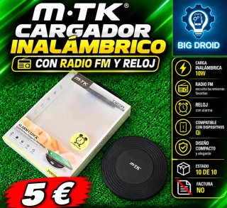 Cargador Inalámbrico. Alarm Clock
