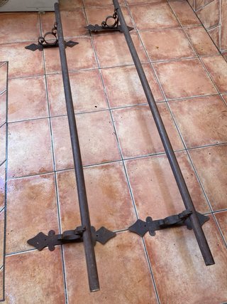 Apliques forja antiguos y cortineros