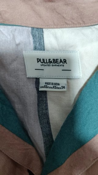 Camisa Pull&Bear rayas hombre manga corta