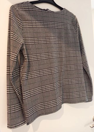 Camisa cuadros manga larga mujer