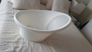 Bañera ergonómica Shnuggle con respaldo y tope