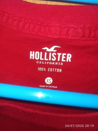 Camiseta Hollister Roja Talla S