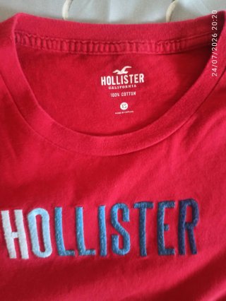 Camiseta Hollister Roja Talla S